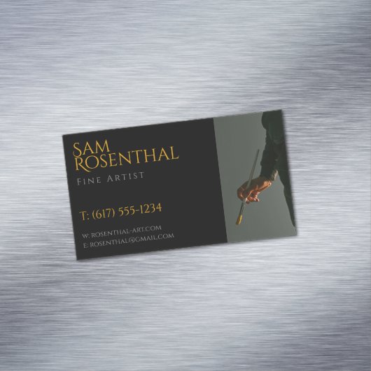 Fine Artist | Beroepsbeoefenaars Magnetisch Visitekaartje (Voorbeeld)