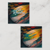 Fine Artist | Beroepsbeoefenaars Vierkante Visitekaartje (Voorkant / Achterkant)