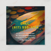 Fine Artist | Beroepsbeoefenaars Vierkante Visitekaartje (Achterkant)