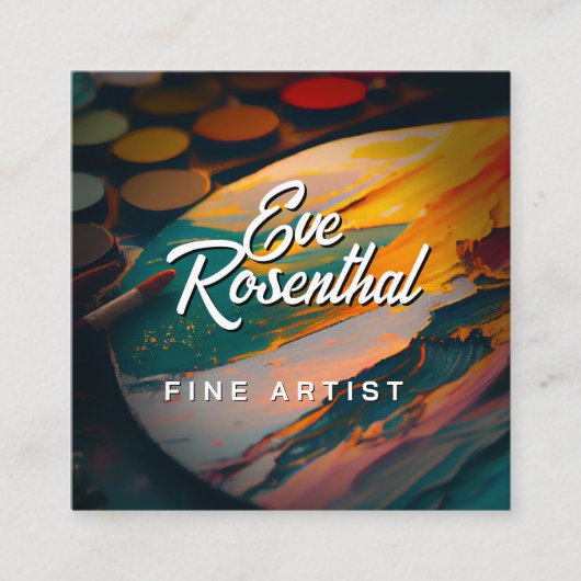 Fine Artist | Beroepsbeoefenaars Vierkante Visitekaartje (Voorkant)
