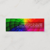Fine Artist - Radiale regenboogkleuren Mini Visitekaartje (Achterkant)