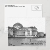 Fine Arts Building, 1893 Columbia Exposition Briefkaart (Voorkant / Achterkant)
