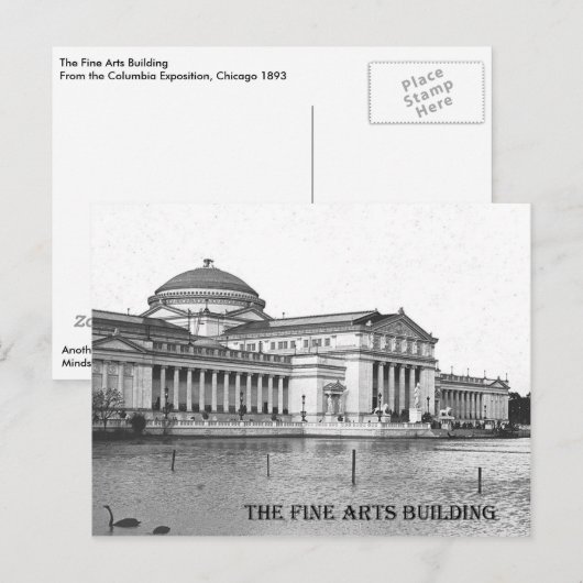 Fine Arts Building, 1893 Columbia Exposition Briefkaart (Voorkant / Achterkant)