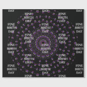 FINE BIRTH DAY_kaleidoscop_Gift_PAARS_BLACK Wrap Cadeaupapier (Vlak)