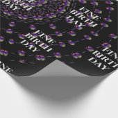 FINE BIRTH DAY_kaleidoscop_Gift_PAARS_BLACK Wrap Cadeaupapier (Hoek)