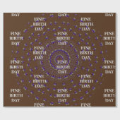 FINE BIRTH DAY_kaleidoscop_Gift_PAARS_BROWN Wrap Cadeaupapier (Vlak)