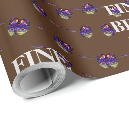 FINE BIRTH DAY_kaleidoscop_Gift_PAARS_BROWN Wrap Cadeaupapier (Rol Hoek)