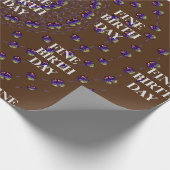 FINE BIRTH DAY_kaleidoscop_Gift_PAARS_BROWN Wrap Cadeaupapier (Hoek)