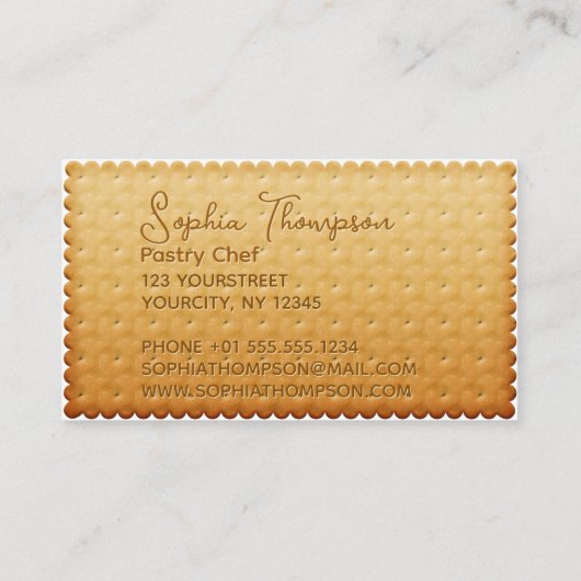 Fine Biscuit Bakery Delicious Cookie Visitekaartje (Achterkant)