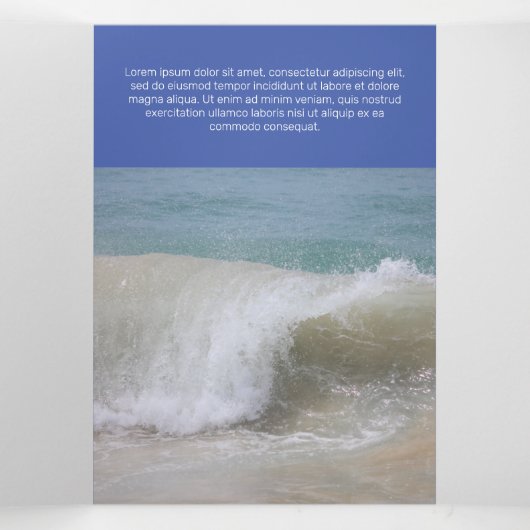 Fine Blue Contemmodern Transparantie Drieluik Kaart (Binnenkant midden)