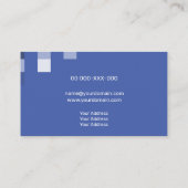 Fine Blue Contemmodern Transparantie Visitekaartje (Achterkant)