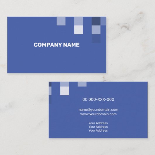 Fine Blue Contemmodern Transparantie Visitekaartje (Voorkant / Achterkant)