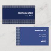 Fine Blue Monochrome Small Rhombus Visitekaartje (Voorkant / Achterkant)