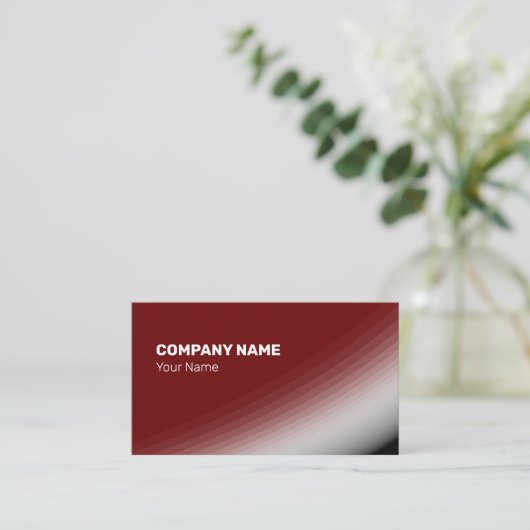 Fine Bordeaux White Black Shades and Rays Visitekaartje (Staand voorkant)