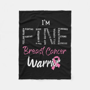 Fine Breast Cancer Warrior Pink Ribbon Borstkanker Fleece Deken