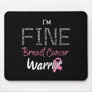 Fine Breast Cancer Warrior Pink Ribbon Borstkanker Muismat