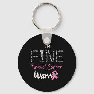 Fine Breast Cancer Warrior Pink Ribbon Borstkanker Sleutelhanger