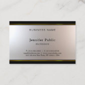 Fine Calligraphy Script Attraction Black and Gold Visitekaartje (Achterkant)