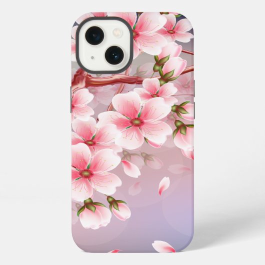 Fine Cherry blossom petals herfst iPhone Hoesje (Achterkant)