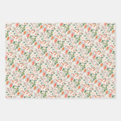 Fine Chinese silk flower design mid 18th century Inpakpapier Vel (Voorkant)