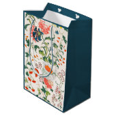 Fine Chinese silk flower design mid 18th century Medium Cadeauzakje (Achterkant Gekanteld)