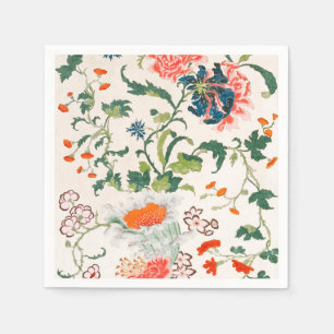 Fine Chinese silk flower design mid 18th century Servet