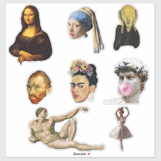Fine Contemporary Art Het Klassieke Collectie Sticker (Vel)