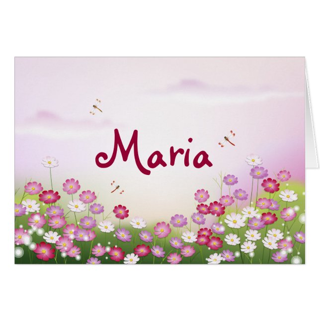 Fine Cool Cute Girly Retro Floral Mode (Voorkant Horizontaal)