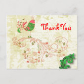 Fine Cool Cute Girly Retro Floral Mode Briefkaart (Voorkant)