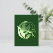 Fine Cool Cute Girly Retro Floral Mode Briefkaart (Staand voorkant)