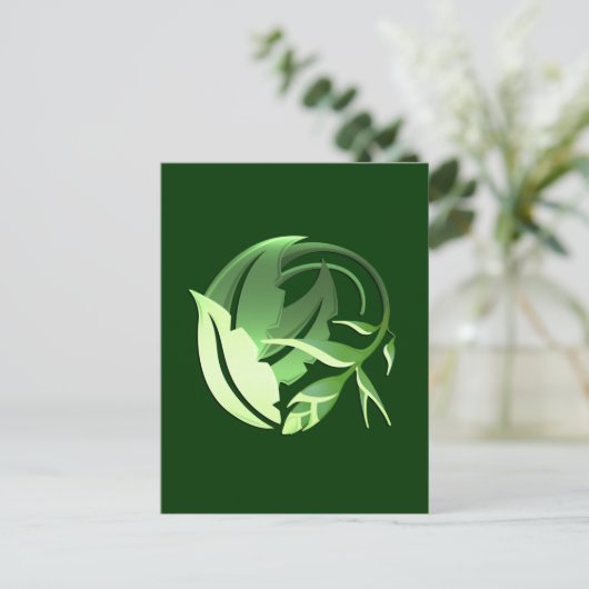 Fine Cool Cute Girly Retro Floral Mode Briefkaart (Staand voorkant)