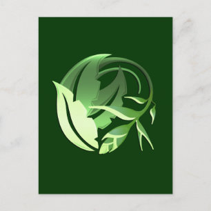 Fine Cool Cute Girly Retro Floral Mode Briefkaart