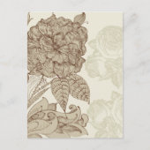 Fine Cool Cute Girly Retro Floral Mode Briefkaart (Voorkant)