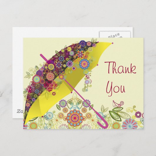 Fine Cool Cute Girly Retro Floral Mode Briefkaart (Voorkant / Achterkant)