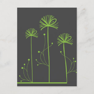 Fine Cool Cute Girly Retro Floral Mode Briefkaart