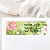 Fine Cool Cute Girly Retro Floral Mode Etiket (Insitu)