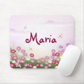 Fine Cool Cute Girly Retro Floral Mode Muismat (Met muis)