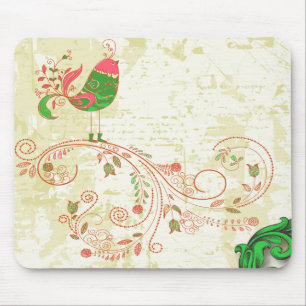 Fine Cool Cute Girly Retro Floral Mode Muismat