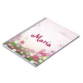 Fine Cool Cute Girly Retro Floral Mode Notitieboek (Linkerzijde)