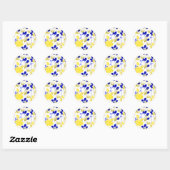 Fine Cool Cute Girly Retro Floral Mode Ronde Sticker (Vel)