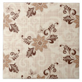 Fine Cool Cute Girly Retro Floral Mode Tegeltje (Voorkant)