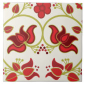 Fine Cool Cute Girly Retro Floral Mode Tegeltje (Voorkant)