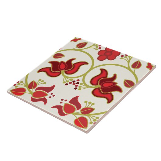 Fine Cool Cute Girly Retro Floral Mode Tegeltje (Zijkant)