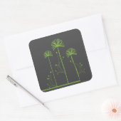 Fine Cool Cute Girly Retro Floral Mode Vierkante Sticker (Envelop)
