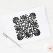 Fine Cool Cute Girly Retro Floral Mode Vierkante Sticker (Envelop)