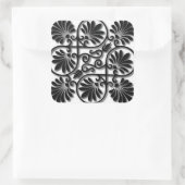 Fine Cool Cute Girly Retro Floral Mode Vierkante Sticker (Tas)