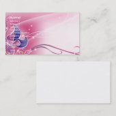 Fine Cool Cute Girly Retro Floral Mode Visitekaartje (Voorkant / Achterkant)