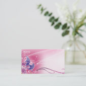 Fine Cool Cute Girly Retro Floral Mode Visitekaartje (Staand voorkant)