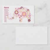Fine Cool Cute Girly Retro Floral Mode Visitekaartje (Voorkant / Achterkant)