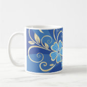 Fine Cool Flowers Cute Girly Retro Floral Koffiemok (Links)
